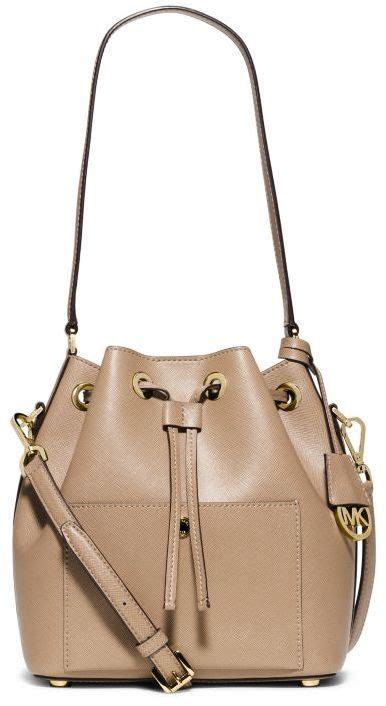 Greenwich Medium Saffiano Leather Bucket Bag 